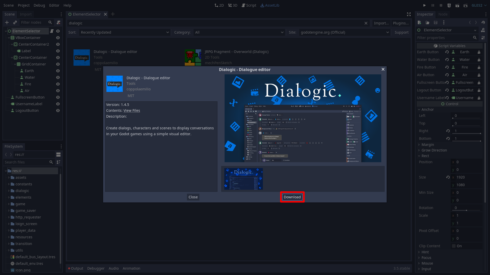 Baixando o plugin Dialogic - Alfabetiza
